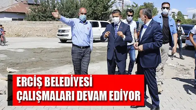 Erciş Belediyesi parke taşı çalışmaları hız kesmeden devam ediyor