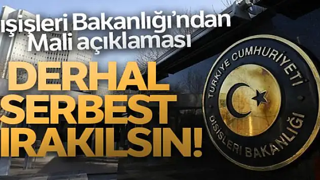 Dışişleri Bakanlığı'ndan Mali açıklaması