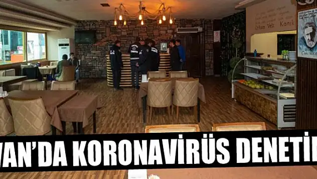 Van'da koronavirüs denetimi