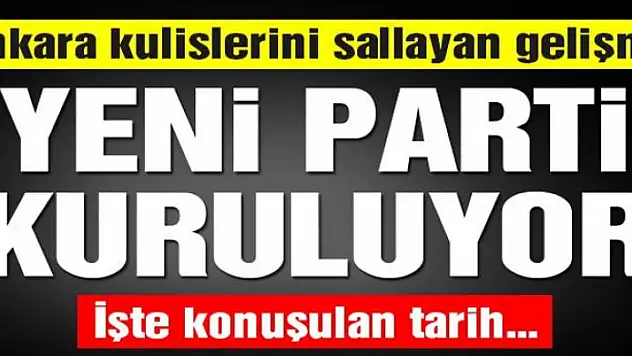 Yeni parti mayıs ayında kamuoyunu duyurulacak