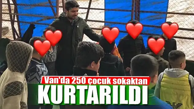 Van'da 250 çocuk sokaktan kurtarıldı
