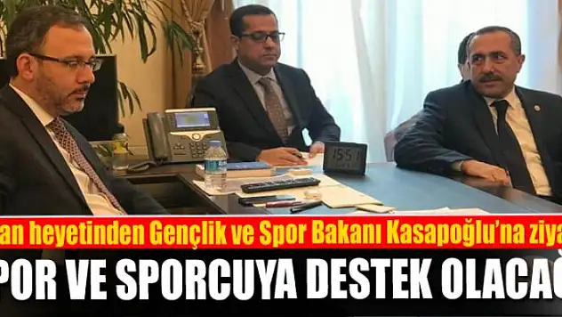 Van heyetinden Gençlik ve Spor Bakanı Kasapoğlu'na ziyaret