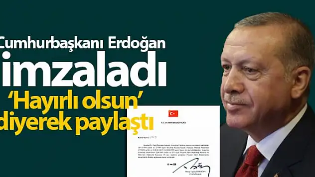 Cumhurbaşkanı Erdoğan Ayasofya kararını imzaladı