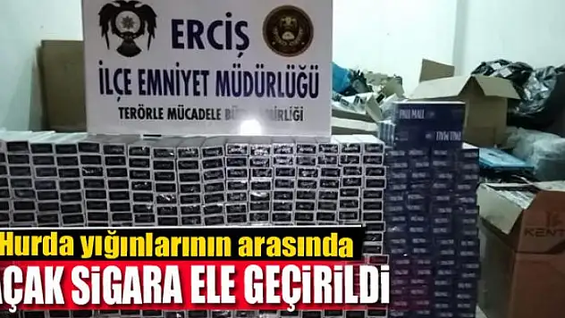 Hurda yığınlarının arasında 5 bin 450 paket kaçak sigara ele geçirildi