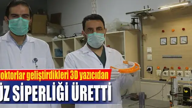 Doktorlar geliştirdikleri 3D yazıcıdan yüz siperliği üretti