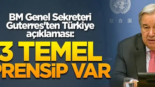 BM Genel Sekreteri Guterres'ten Türkiye açıklaması