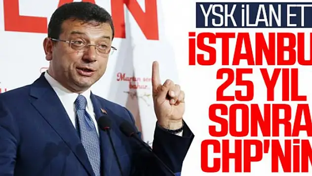 Ekrem İmamoğlu YSK'nın verilerini teyit ettiğini açıkladı