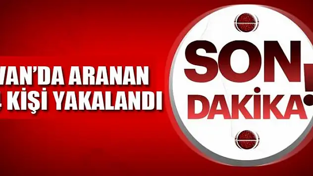 Van'da aranan 14 kişi yakalandı
