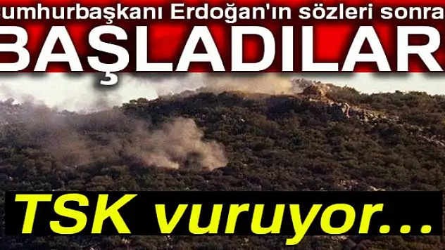 TSK, Afrin'deki mevzileri obüslerle vuruyor