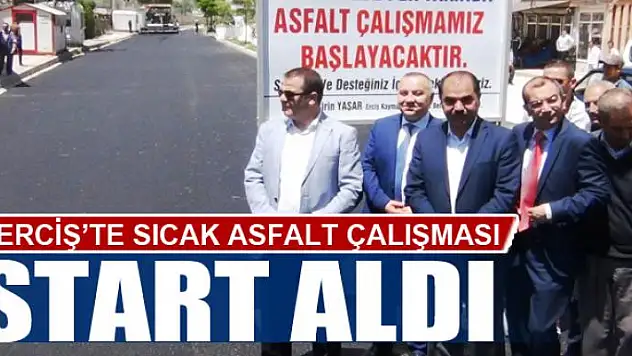 Erciş'te sıcak asfalt çalışması