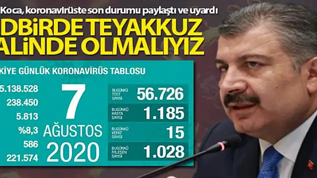 Sağlık Bakanı Fahrettin Koca, koronavirüste son durumu açıkladı!