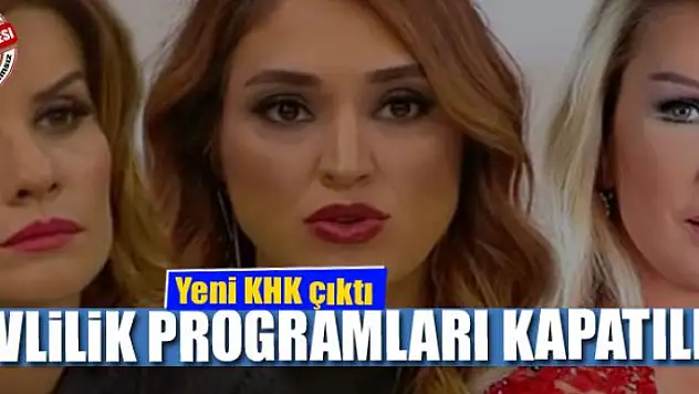 Evlilik programları kaldırıldı