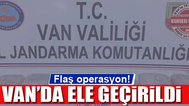 Van'da ele geçirildi