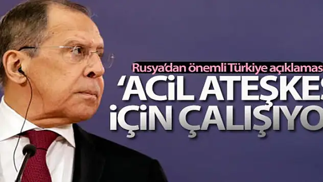 Rusya Dışişleri Bakanı Lavrov: Türkiye ve Rusya Libya'da acil ateşkes için çalışıyor
