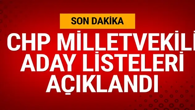 CHP'nin milletvekili listesi belli oldu