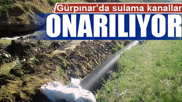 Gürpınar'da sulama kanalları onarılıyor