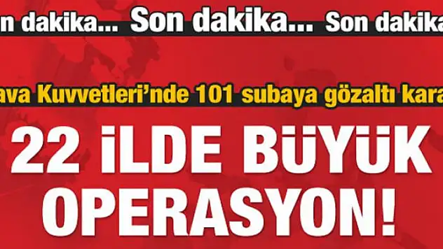 22 ilde operasyon başladı... Listede tuğgeneral de var