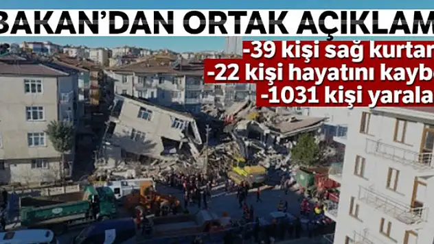 Bakanlardan ortak Elazığ depremi açıklaması