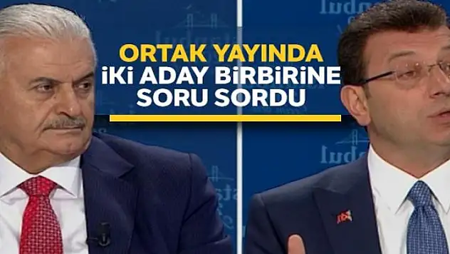 Ortak yayında iki aday birbirine soru sordu