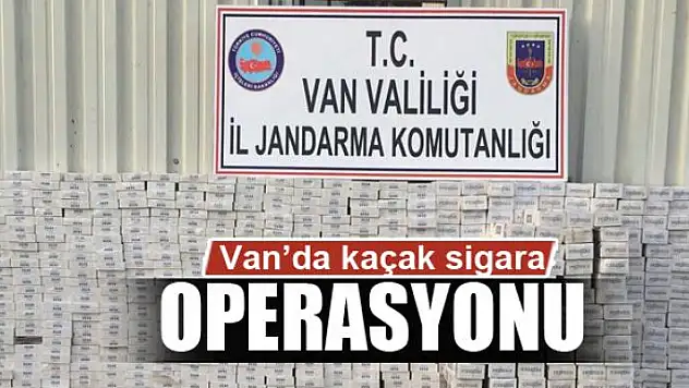 Van'da Kaçak Sigara Operasyonu