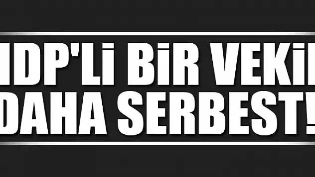 HDP'li bir vekil daha serbest!