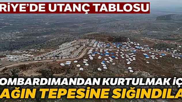 Bombardımandan kurtulmak için dağın tepesine sığındılar
