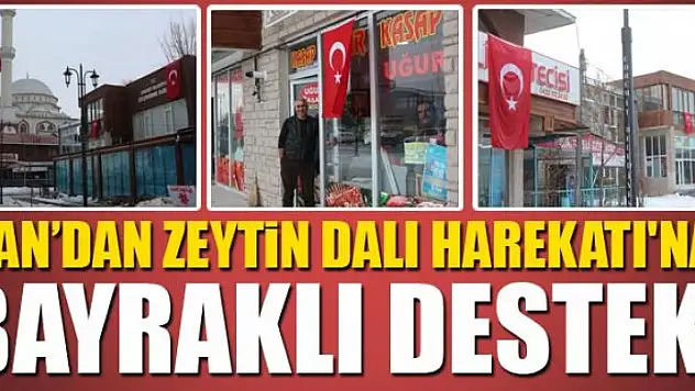 Van halkından Zeytin Dalı Harekatı'na bayraklı destek 