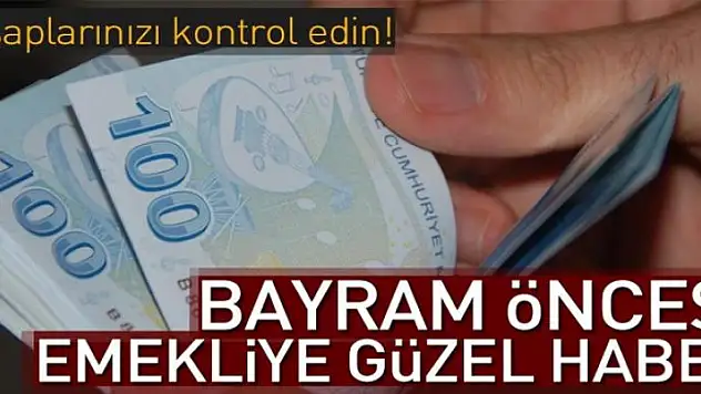 Emekli maaşı hesapta 