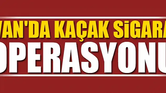 Van'da Kaçak Sigara Operasyonu