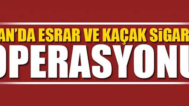 Van'da esrar ve kaçak sigara operasyonu