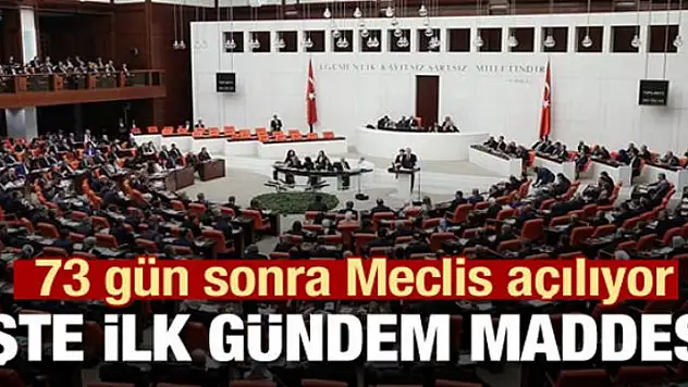 İşte Meclis'in ilk gündem maddesi