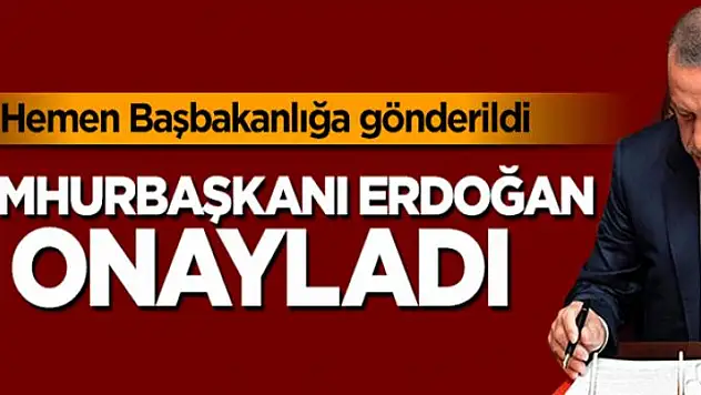 Cumhurbaşkanı Erdoğan 8 kanuna onay verdi