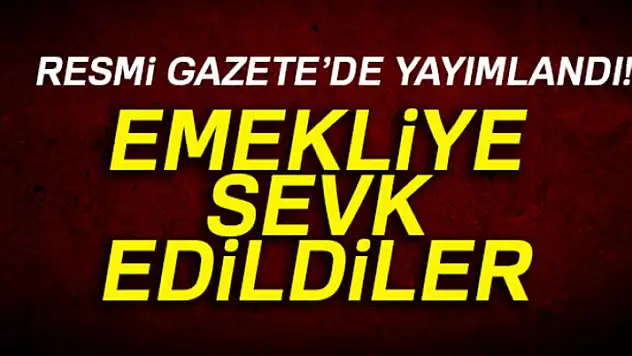 İçişleri Bakanlığı'ndan emekliliğe sevk kararı