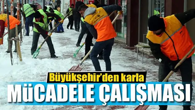 Büyükşehir'den karla mücadele çalışması