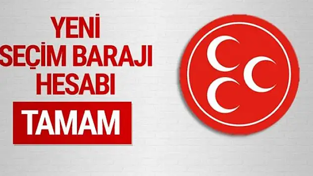 İşte MHP'nin yeni seçim sistemi ve seçim barajı önerisi