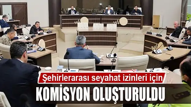 Şehirlerarası seyahat izinleri için komisyon oluşturuldu