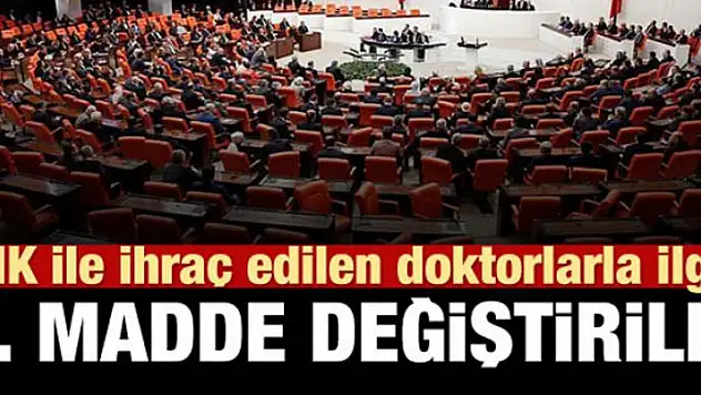 KHK ile ihraç edilen doktorlarla ilgili karar!