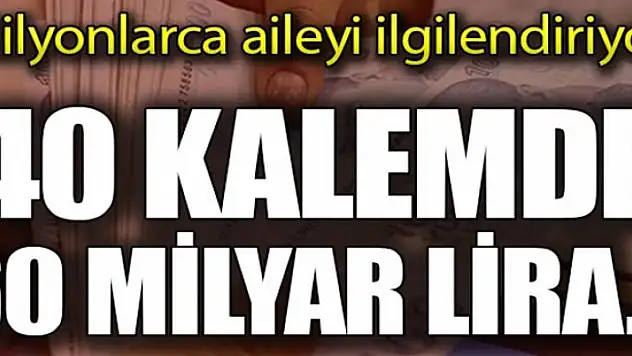 Milyonlarca aileyi ilgilendiriyor! 40 kalemde 60 milyar lira...