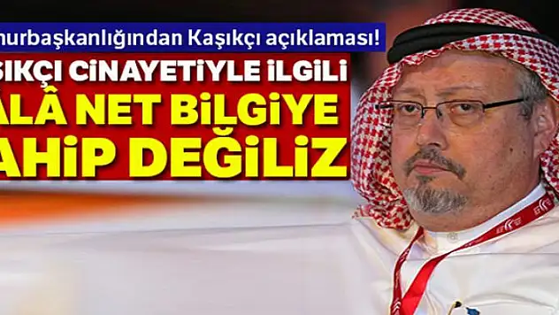 Cumhurbaşkanlığından Kaşıkçı açıklaması