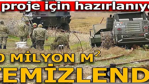 Sınırda 50 milyon m2 mayından temizlendi