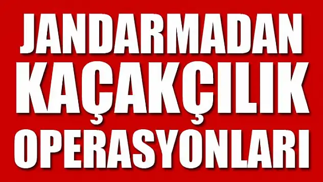 Jandarmadan kaçakçılık operasyonları