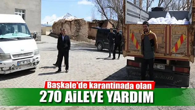 Başkale'de karantinada olan 270 aileye yardım