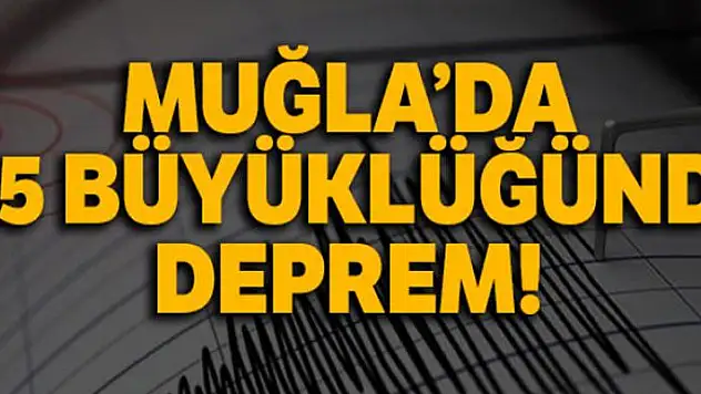 Muğla'da 4,5 büyüklüğünde deprem