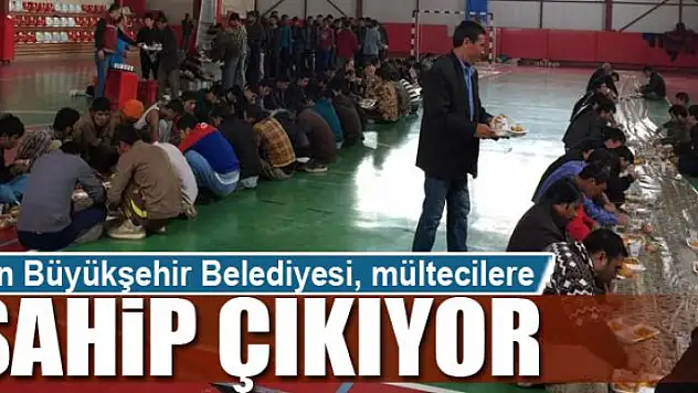 Mültecilere sıcak yemek ve barınma desteği