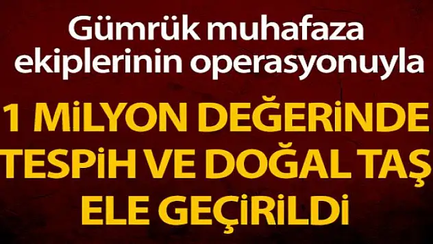 Ankara'da 1 milyon lira değerinde mamut, fil ve balina dişi ile gergedan boynuzundan yapılmış tesbihler yakalandı