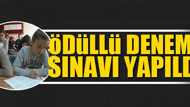 Ödüllü deneme sınavı yapıldı