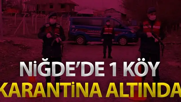 Niğde'de 1 köy karantinaya alındı
