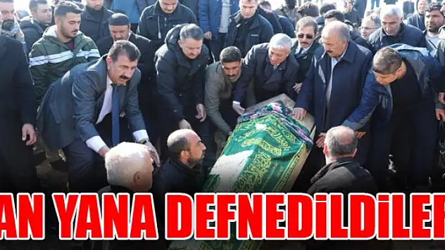 Depremde hayatını kaybeden 8 kişi yan yana defnedildi