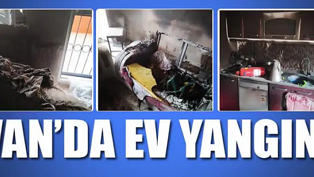 Van'da ev yangını