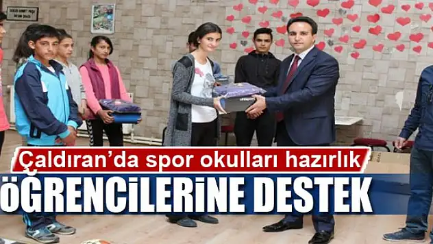 Çaldıran Belediyesi'nden spor okulları hazırlık öğrencilerine destek
